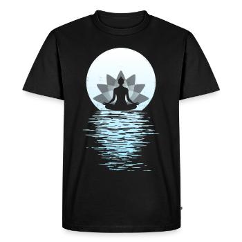 Yoga Yogini Santé Méditation Tenues Filles - T-shirt Premium bio Homme - noir - Devant - Nico (187cm)