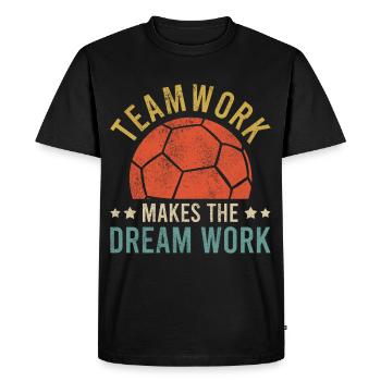 Handball Handballeur Team Club Verein Fan Trainer - T-shirt Premium bio Homme - noir - Devant - Nico (187cm)