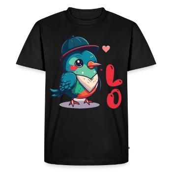 Petite amie, petit ami, homme, partenaire de la Saint-Valentin - T-shirt Premium bio Homme - noir - Devant - Nico (187cm)