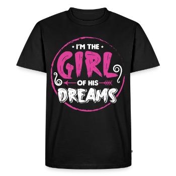 Petite amie, petit ami, homme, partenaire de la Saint-Valentin - T-shirt Premium bio Homme - noir - Devant - Nico (187cm)