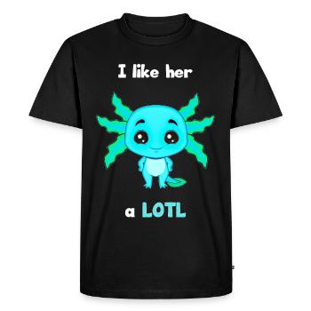 Petite amie, petit ami, homme, partenaire de la Saint-Valentin - T-shirt Premium bio Homme - noir - Devant - Nico (187cm)