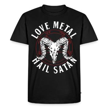 Chemises satanistes - T-shirt Premium bio Homme - noir - Devant - Nico (187cm)