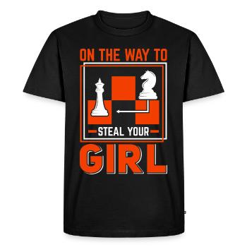 Tournoi de joueurs d’échecs pour esprits intelligents - T-shirt Premium bio Homme - noir - Devant - Nico (187cm)