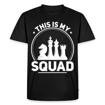 Tournoi de joueurs d’échecs pour les esprits intelligents - T-shirt Premium bio Homme - noir - Devant - Nico (187cm)