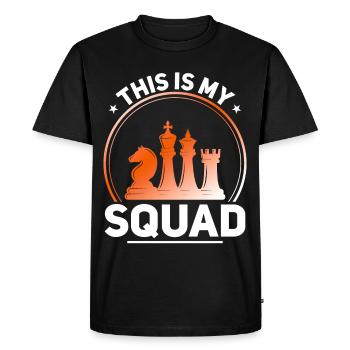 Tournoi de joueurs d’échecs pour esprits intelligents - T-shirt Premium bio Homme - noir - Devant - Nico (187cm)