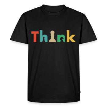 Tournoi de joueurs d’échecs pour esprits intelligents - T-shirt Premium bio Homme - noir - Devant - Nico (187cm)
