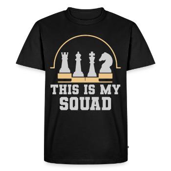 Tournoi de joueurs d’échecs pour esprits intelligents - T-shirt Premium bio Homme - noir - Devant - Nico (187cm)