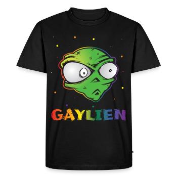 Gender Lesbian, Gay, Trans, Queer Rainbow - Men's Premium Organic T-Shirt - black - Front - Nico (187cm)