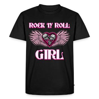 Rock 'n' Roll Girl Music, Danse, Concert, - T-shirt Premium bio Homme - noir - Devant - Nico (187cm)