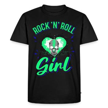 Rock 'n' Roll Girl Music, Danse, Concert, - T-shirt Premium bio Homme - noir - Devant - Nico (187cm)