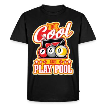 Billard Billard Billard Club de billard Club de billard - T-shirt Premium bio Homme - noir - Devant - Nico (187cm)