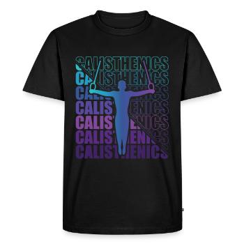 Gymnastique Gymnastique Gymnastique Fitness - T-shirt Premium bio Homme - noir - Devant - Nico (187cm)