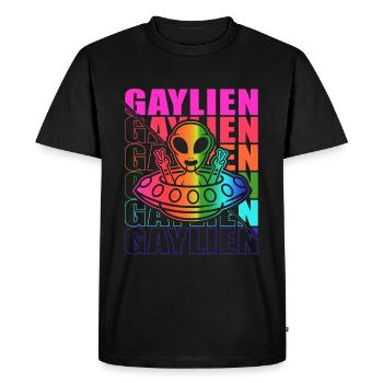 Gender Lesbian, Gay, Trans, Queer Rainbow - Men's Premium Organic T-Shirt - black - Front - Nico (187cm)