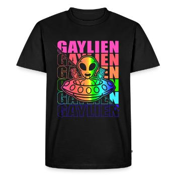 Gender Lesbian, Gay, Trans, Queer Rainbow - Men's Premium Organic T-Shirt - black - Front - Nico (187cm)