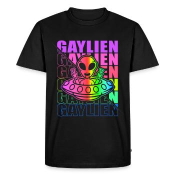 Gender Lesbian, Gay, Trans, Queer Rainbow - Men's Premium Organic T-Shirt - black - Front - Nico (187cm)