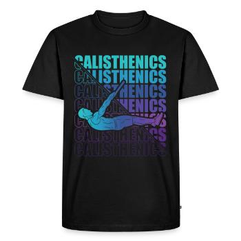 Gymnastique Gymnastique Gymnastique Fitness - T-shirt Premium bio Homme - noir - Devant - Nico (187cm)
