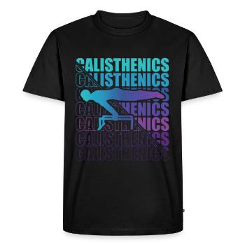 Gymnastique Gymnastique Gymnastique Fitness - T-shirt Premium bio Homme - noir - Devant - Nico (187cm)