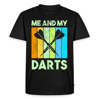 Darts Sports Club, Dartboard, Arrow Sport Darts - Men's Premium Organic T-Shirt - black - Front - Nico (187cm)