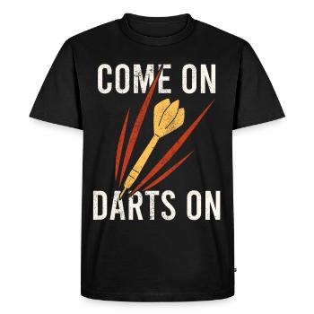 Darts Sports Club, Dartboard, Arrow Sport Darts - Men's Premium Organic T-Shirt - black - Front - Nico (187cm)