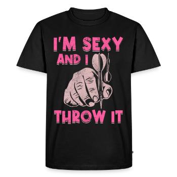 Darts Sports Club, Dartboard, Arrow Sport Darts - Men's Premium Organic T-Shirt - black - Front - Nico (187cm)
