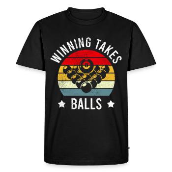 Billard Billard Billard Club de billard Club de billard - T-shirt Premium bio Homme - noir - Devant - Nico (187cm)