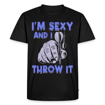 Darts Sports Club, Dartboard, Arrow Sport Darts - Men's Premium Organic T-Shirt - black - Front - Nico (187cm)