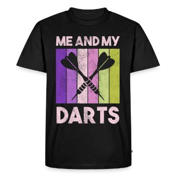 Darts Sports Club, Dartboard, Arrow Sport Darts - Men's Premium Organic T-Shirt - black - Front - Nico (187cm)