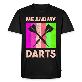 Darts Sports Club, Dartboard, Arrow Sport Darts - Men's Premium Organic T-Shirt - black - Front - Nico (187cm)