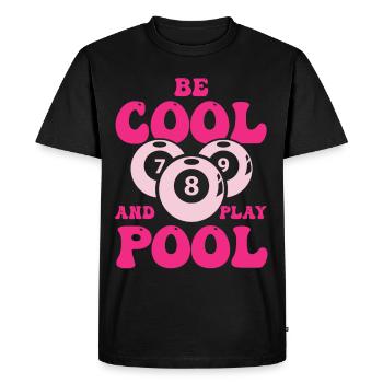 Billard Billard Billard Club de billard Club de billard - T-shirt Premium bio Homme - noir - Devant - Nico (187cm)