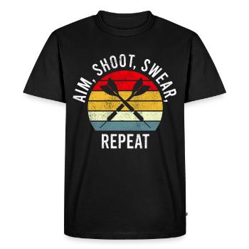 Darts Sports Club, Dartboard, Arrow Sport Darts - Men's Premium Organic T-Shirt - black - Front - Nico (187cm)