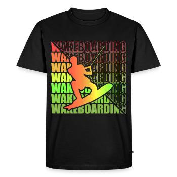 Wakeboard Wakeboarder Wakeboarding Freestyle DNA - Men's Premium Organic T-Shirt - black - Front - Nico (187cm)