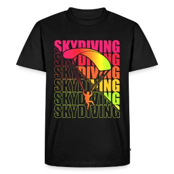 Skydive Freefly Fallschirmspringer Chemise Parachutisme - T-shirt Premium bio Homme - noir - Devant - Nico (187cm)
