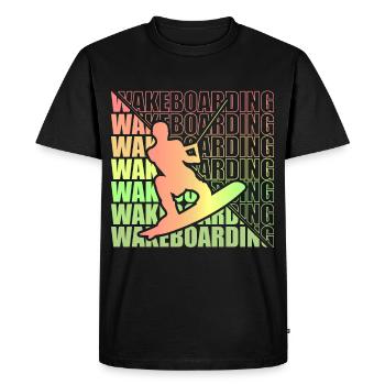 Wakeboard Wakeboarder Wakeboarding Freestyle DNA - Men's Premium Organic T-Shirt - black - Front - Nico (187cm)