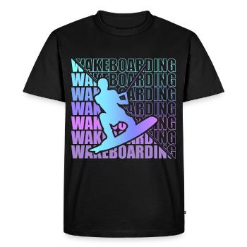 Wakeboard Wakeboarder Wakeboarding Freestyle DNA - Men's Premium Organic T-Shirt - black - Front - Nico (187cm)