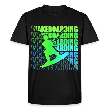 Wakeboard Wakeboarder Wakeboarding Freestyle DNA - Men's Premium Organic T-Shirt - black - Front - Nico (187cm)