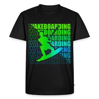 Wakeboard Wakeboarder Wakeboarding Freestyle DNA - Men's Premium Organic T-Shirt - black - Front - Nico (187cm)