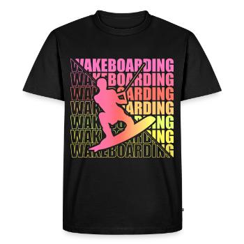 Wakeboard Wakeboarder Wakeboarding Freestyle DNA - Men's Premium Organic T-Shirt - black - Front - Nico (187cm)