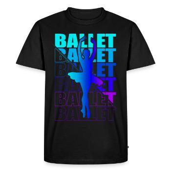 Ballet, Ballerine, Fille, Fille, Danse - T-shirt Premium bio Homme - noir - Devant - Nico (187cm)