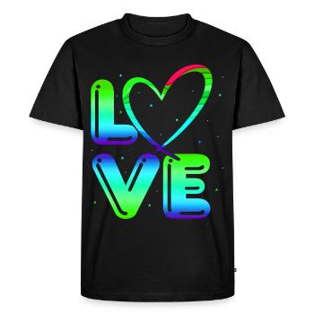 Costume Rétro des années 80Costume de fête à thème Fête des années 90 - T-shirt Premium bio Homme - noir - Devant - Nico (187cm)