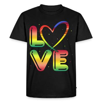 Costume Rétro des années 80Costume de fête à thème Fête des années 90 - T-shirt Premium bio Homme - noir - Devant - Nico (187cm)
