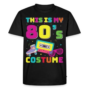 Costume Rétro des années 80Costume de fête à thème Fête des années 90 - T-shirt Premium bio Homme - noir - Devant - Nico (187cm)
