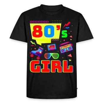 Costume Rétro des années 80Costume de fête à thème Fête des années 90 - T-shirt Premium bio Homme - noir - Devant - Nico (187cm)