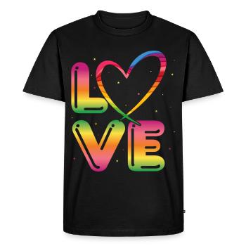 Costume Rétro des années 80Costume de fête à thème Fête des années 90 - T-shirt Premium bio Homme - noir - Devant - Nico (187cm)