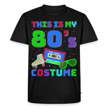 Costume Rétro des années 80Costume de fête à thème Fête des années 90 - T-shirt Premium bio Homme - noir - Devant - Nico (187cm)