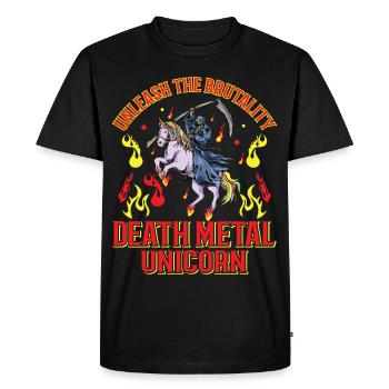 Goth Rock Satan Unicorn Festivals Death Metal - T-shirt Premium bio Homme - noir - Devant - Nico (187cm)