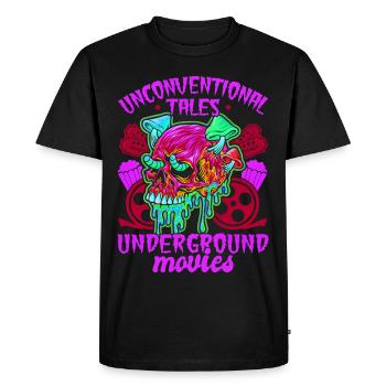 Film underground, Cinéma indépendant, Horreur - T-shirt Premium bio Homme - noir - Devant - Nico (187cm)