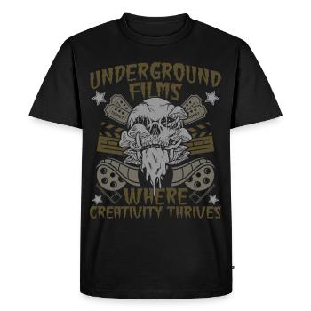 Film underground, Cinéma indépendant, Horreur - T-shirt Premium bio Homme - noir - Devant - Nico (187cm)