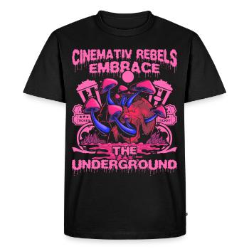 Film underground, Cinéma indépendant, Horreur - T-shirt Premium bio Homme - noir - Devant - Nico (187cm)