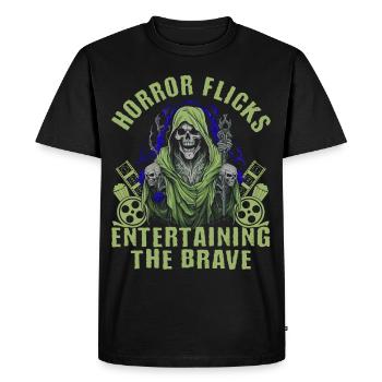 Zombie Horror Horror Film Festival + Halloween - Men's Premium Organic T-Shirt - black - Front - Nico (187cm)