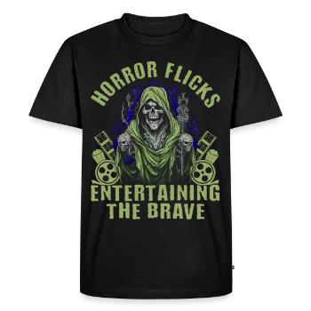 Zombie Horror Horror Film Festival + Halloween - Men's Premium Organic T-Shirt - black - Front - Nico (187cm)